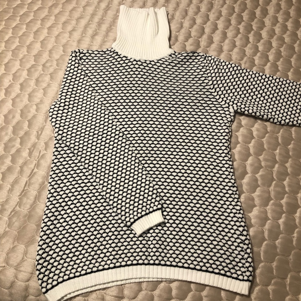 Karen Scott Textured Knit Turtleneck Sweater- Small